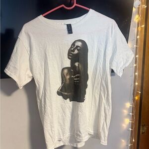 Sade White Graphic Tee